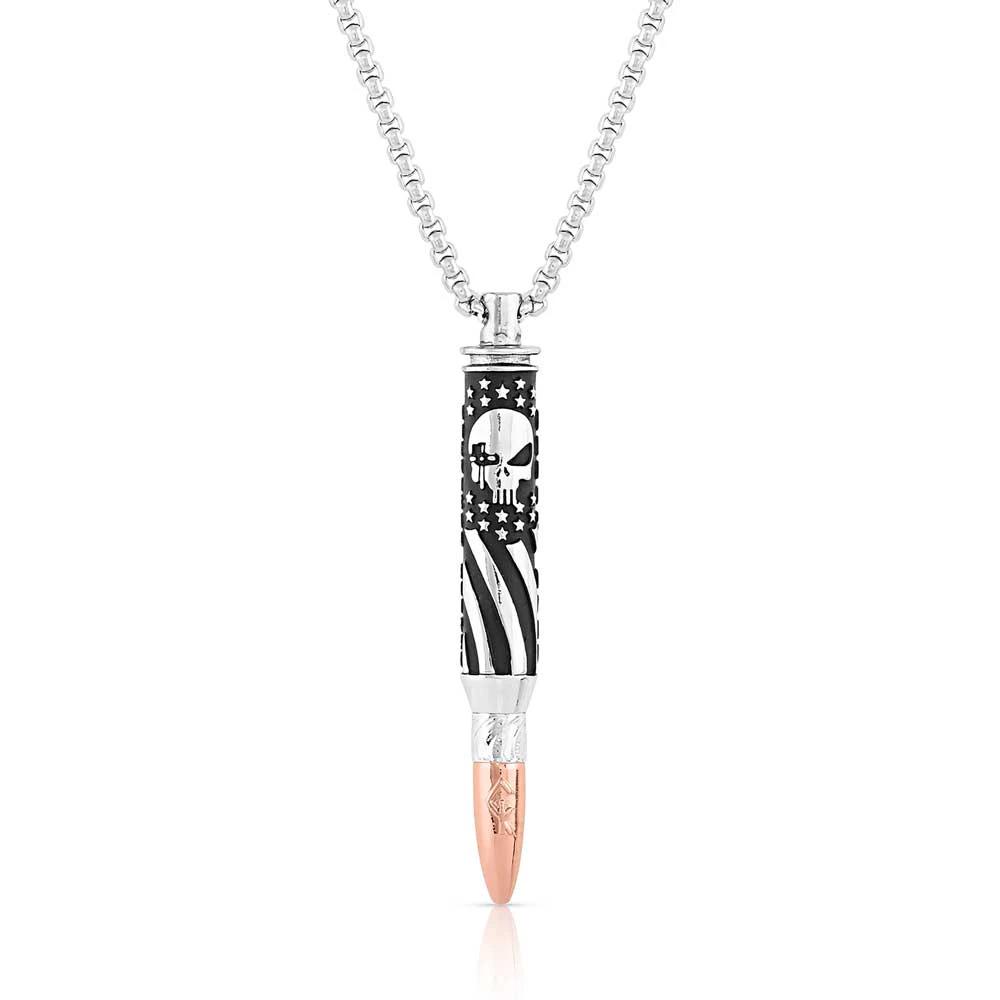 Montana Silversmiths Chris Kyle Bullet Necklace Mens Western Tribute Pendant Rugged Craftsmanship by Wild West Outfitters