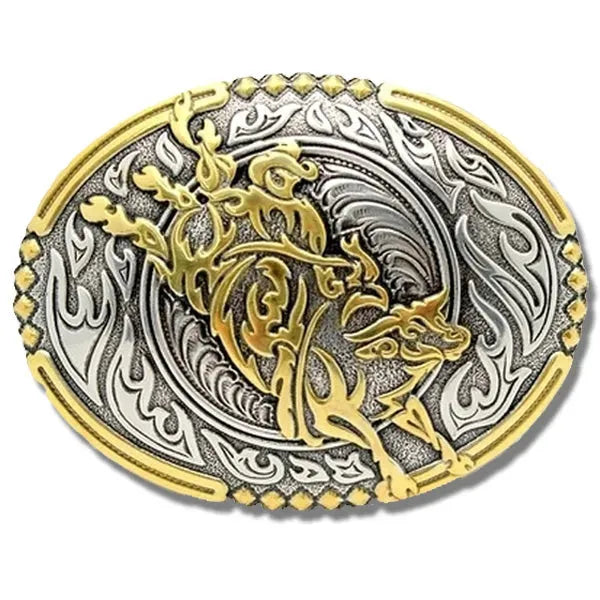 Crumrine Bucking Bull - Belt Buckle