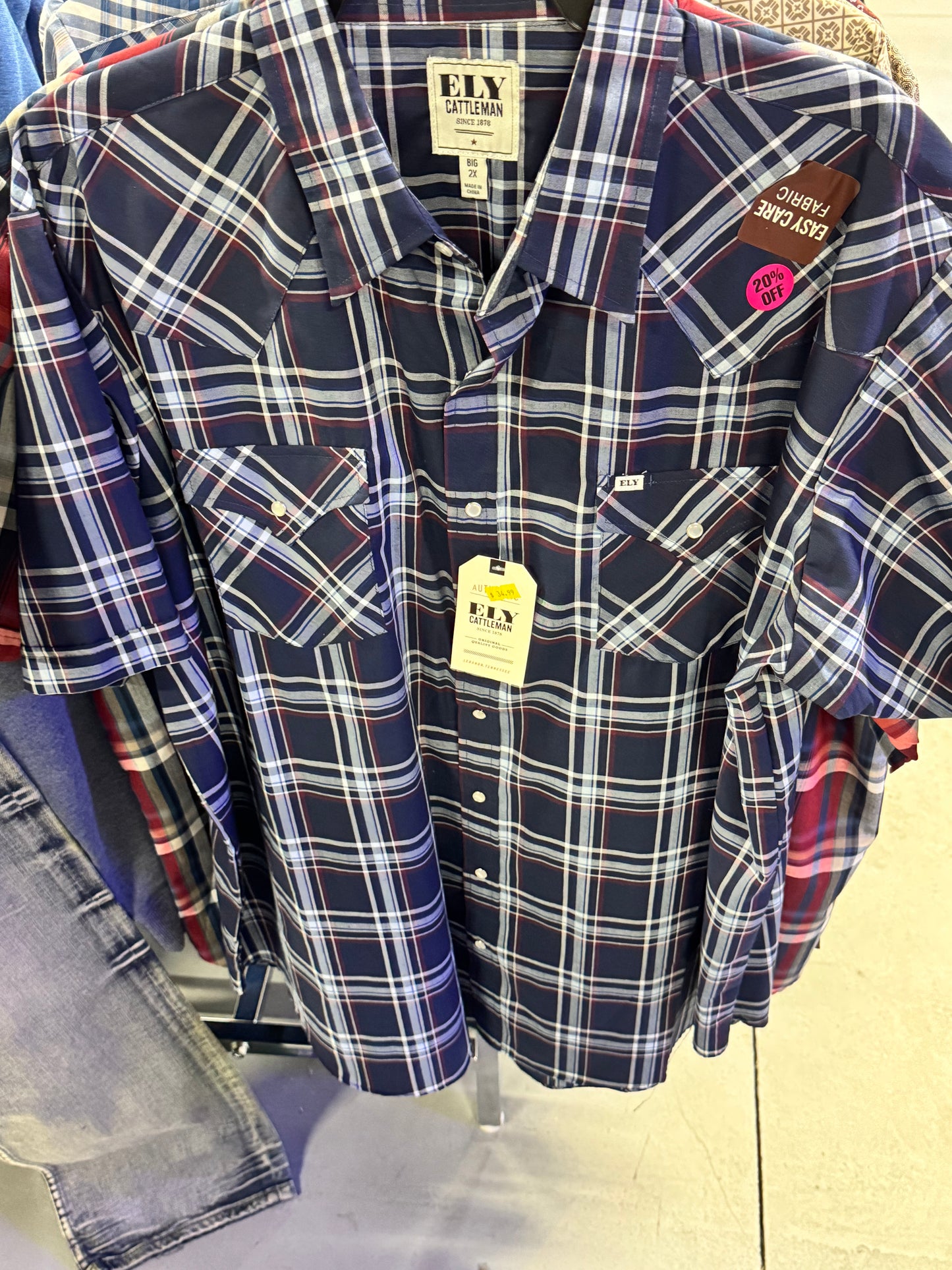 Thin Short Sleeve Ely Cattleman Shirts Page 2