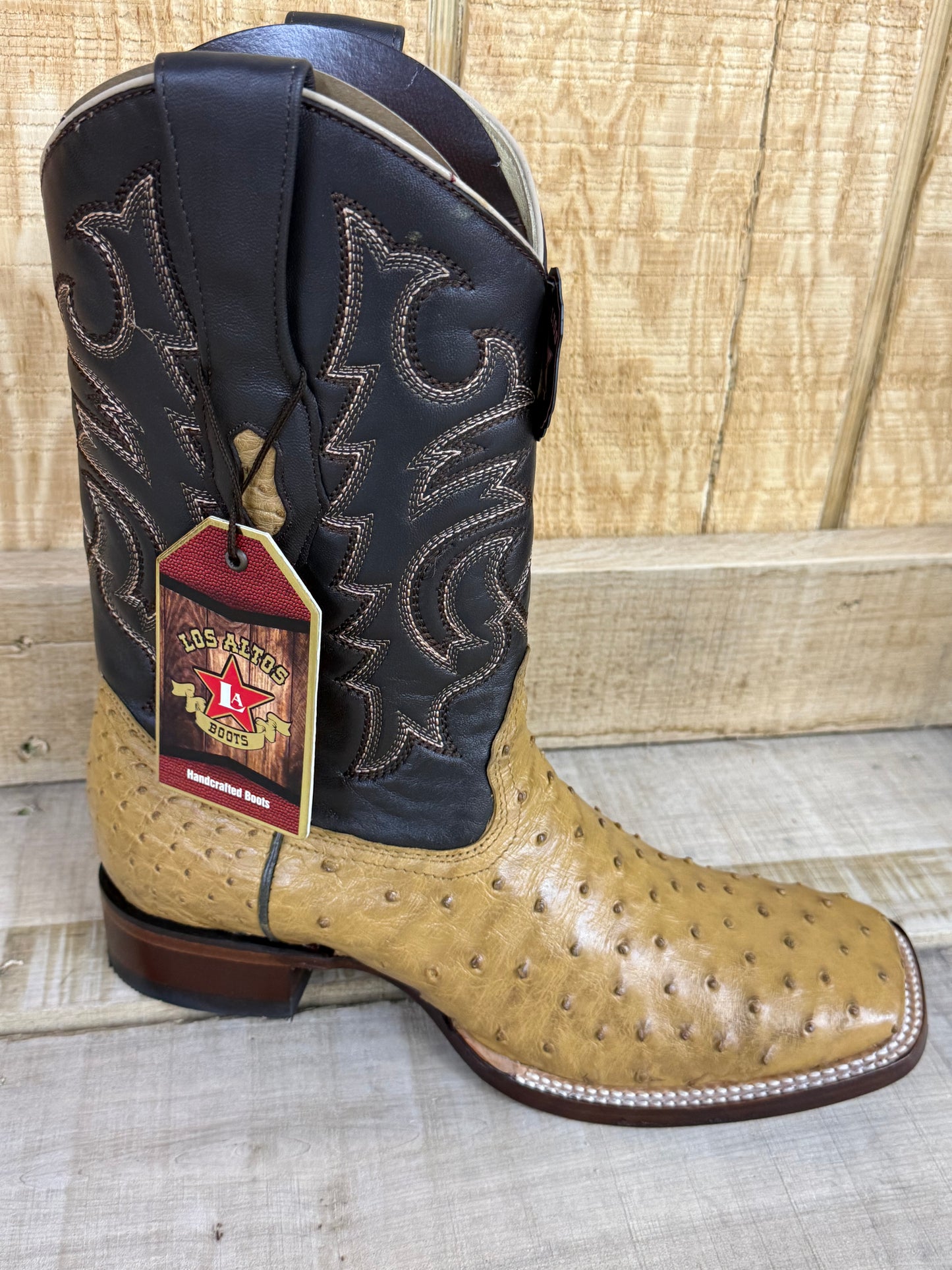 Exotic Los Altos Ostrich Paja Men’s Cowboy Boots