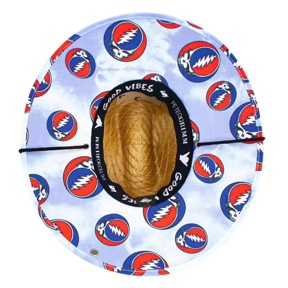 Peter Grimm Grateful Dead Blue Row Junior - Children's Straw Lifeguard Hat