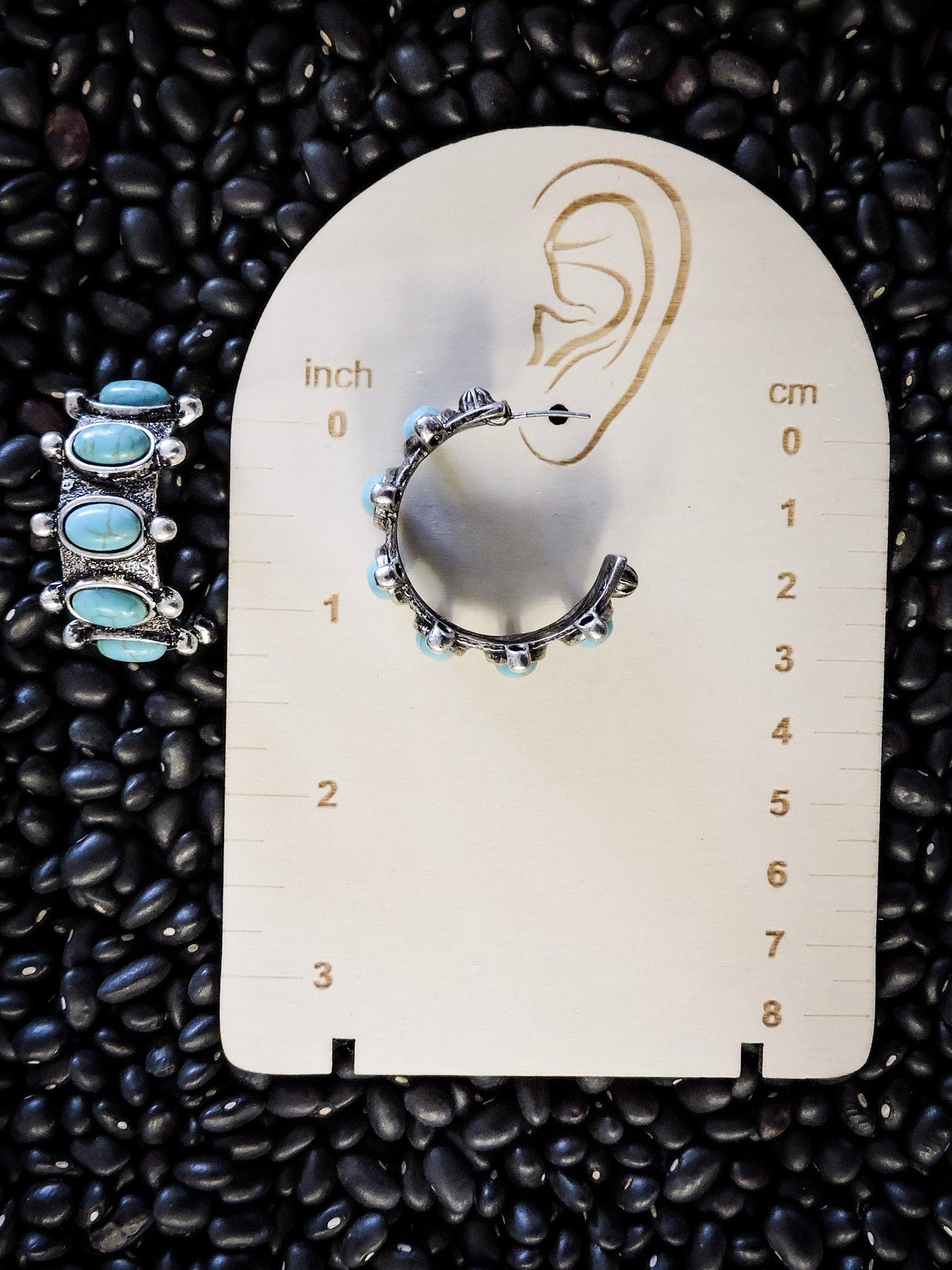 Houston Bubble Stud Hoop Fashion Earring - Silver