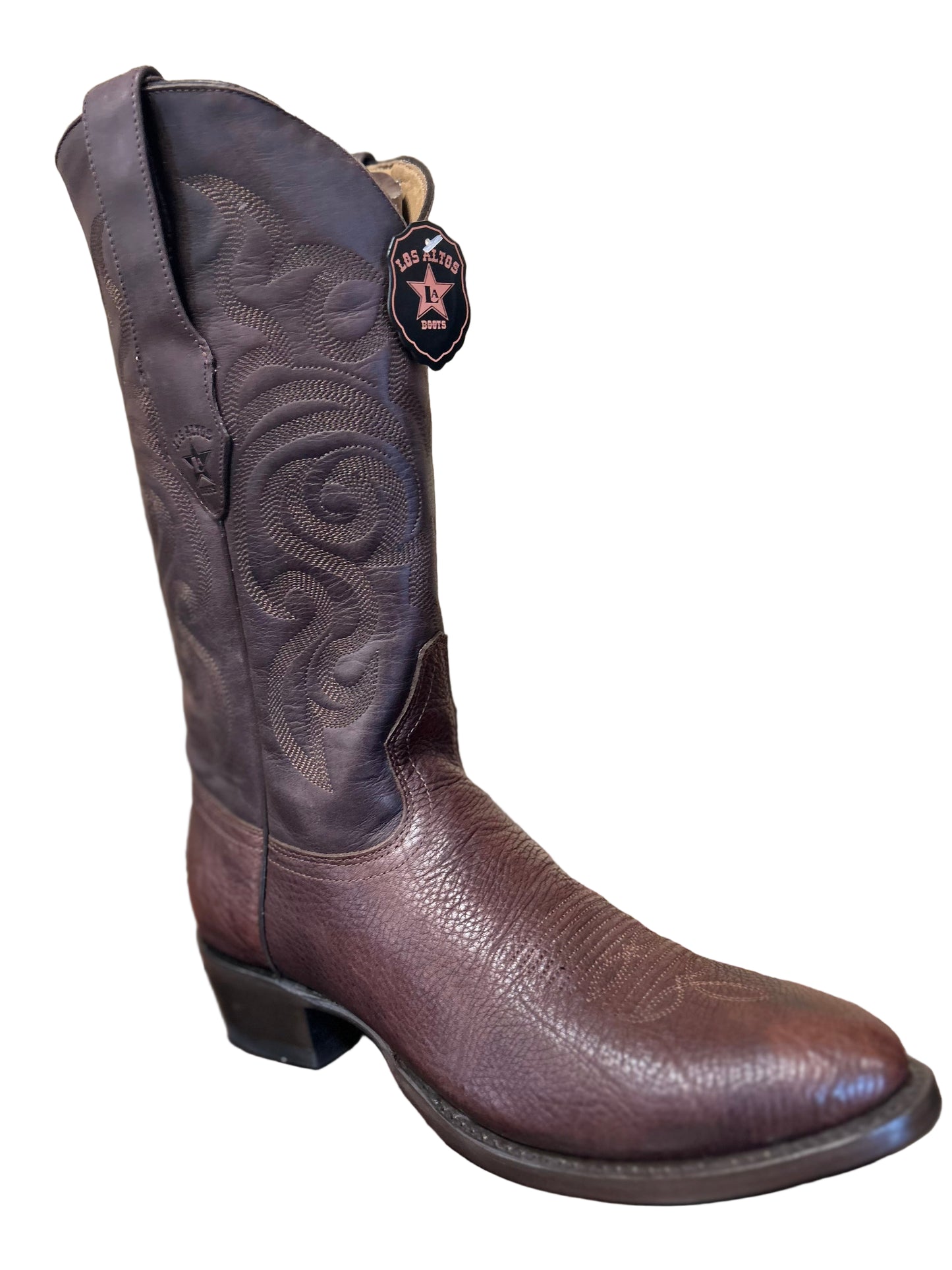 Los Altos Walnut Men's Round Toe Cowboy Boots