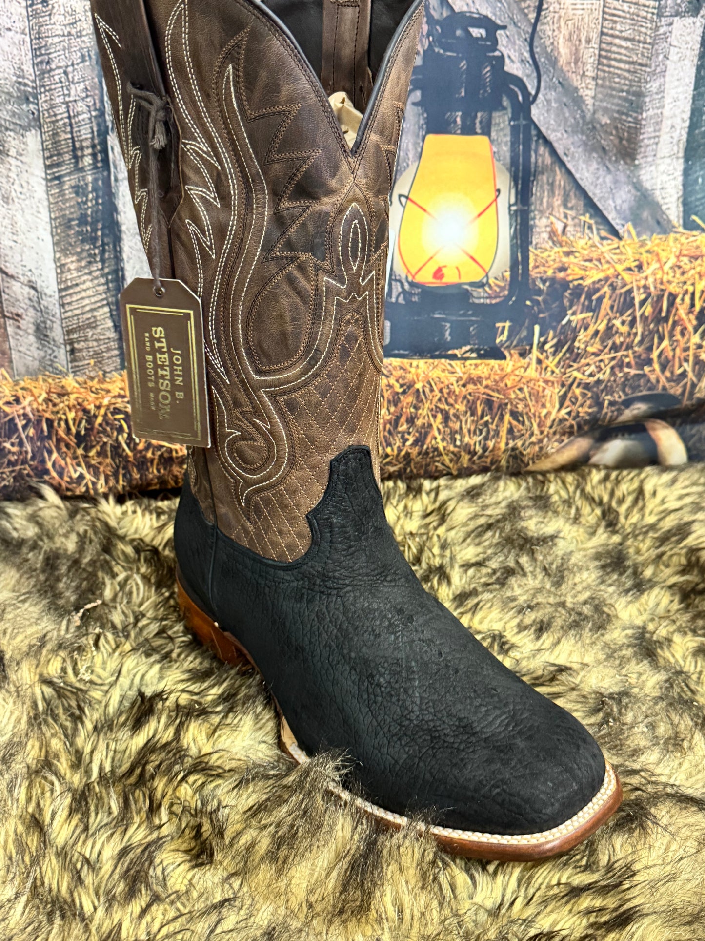 Exotic Stetson Hippopotamus Cowboy Boots