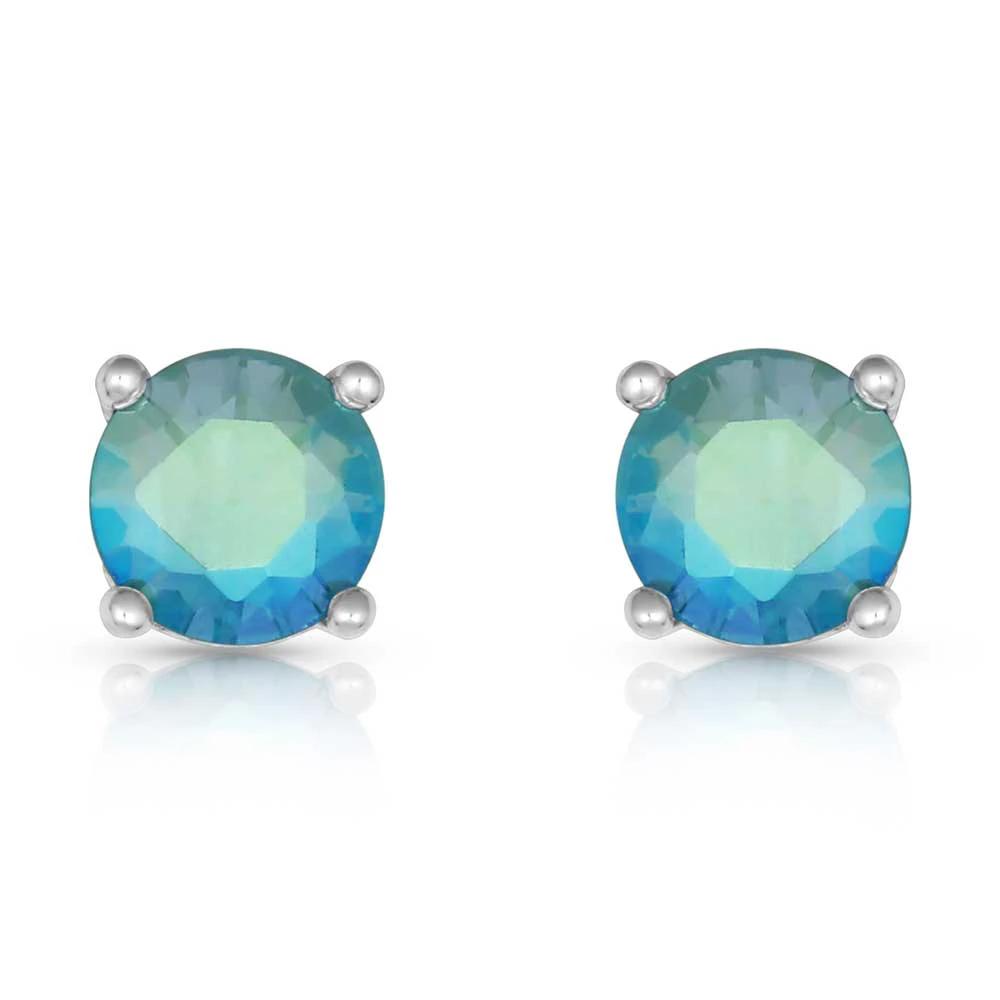 Montana Silversmiths Fancy Blue Stud Earring Set Western Inspired Jewelry Collection by Wild West Outfitters