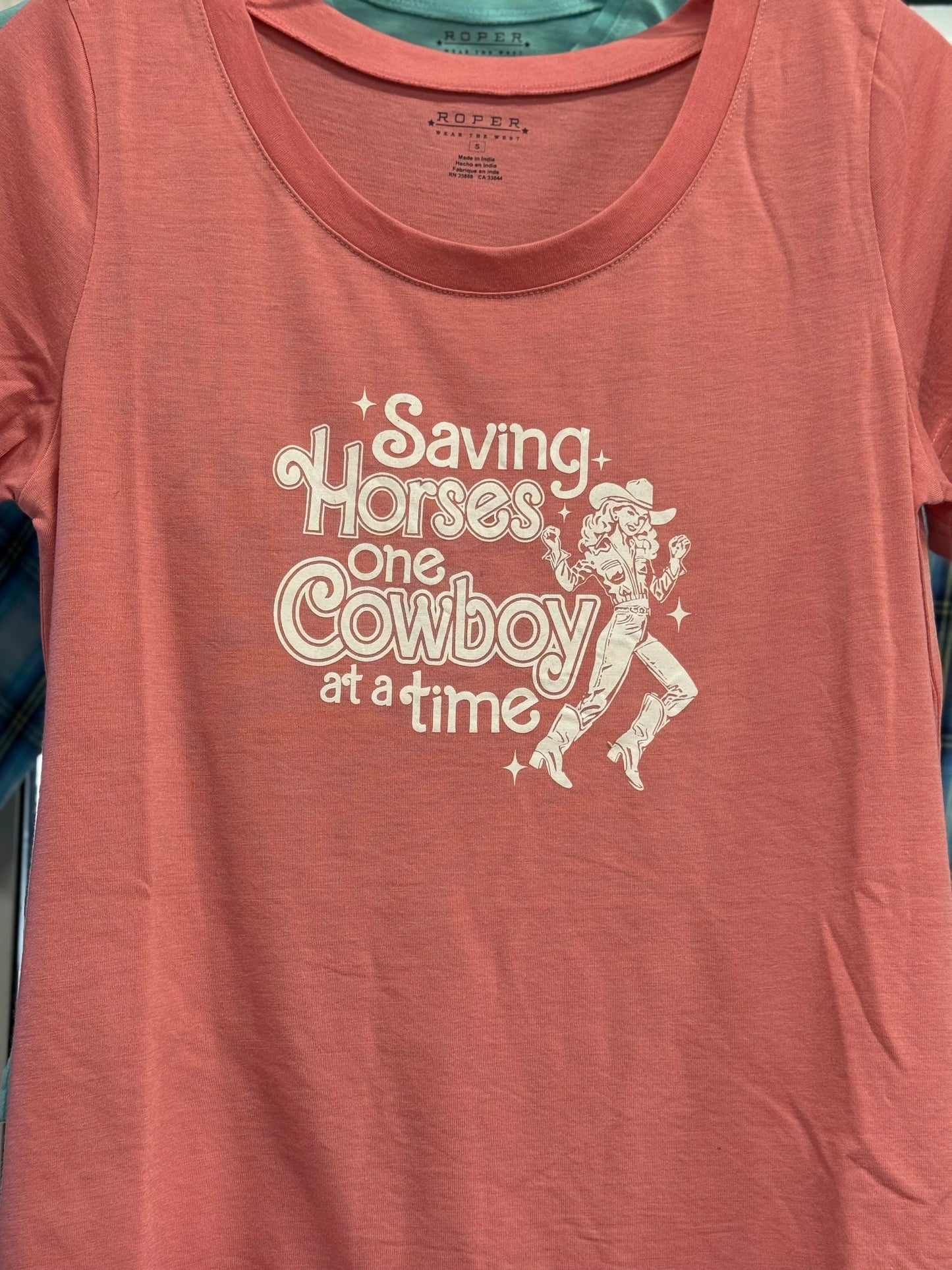 Women's Saving Horse Graphic T Shirt For Animal Lovers Cute Horse Design And Comfortable Fit by Roper