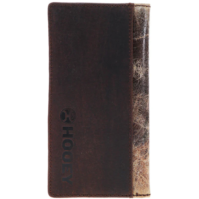 HOOey "Chisholm" Tricolor Western Yoke (Brown/Tan) - Men's Rodeo Wallet
