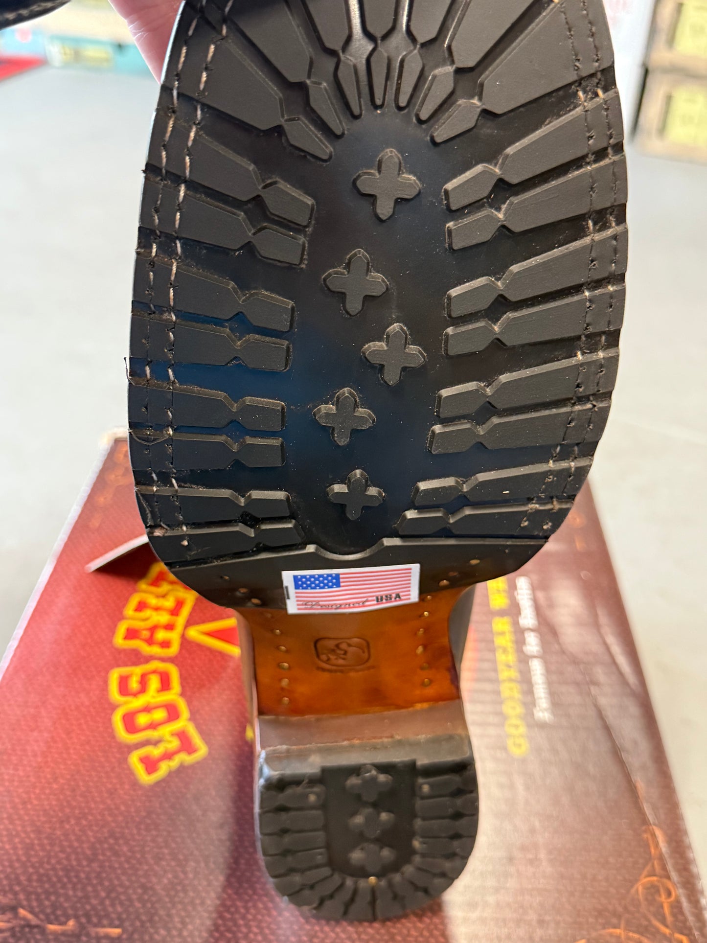 Los Altos Belmont Black Short Square Toe Men’s Boot Rubber Sole