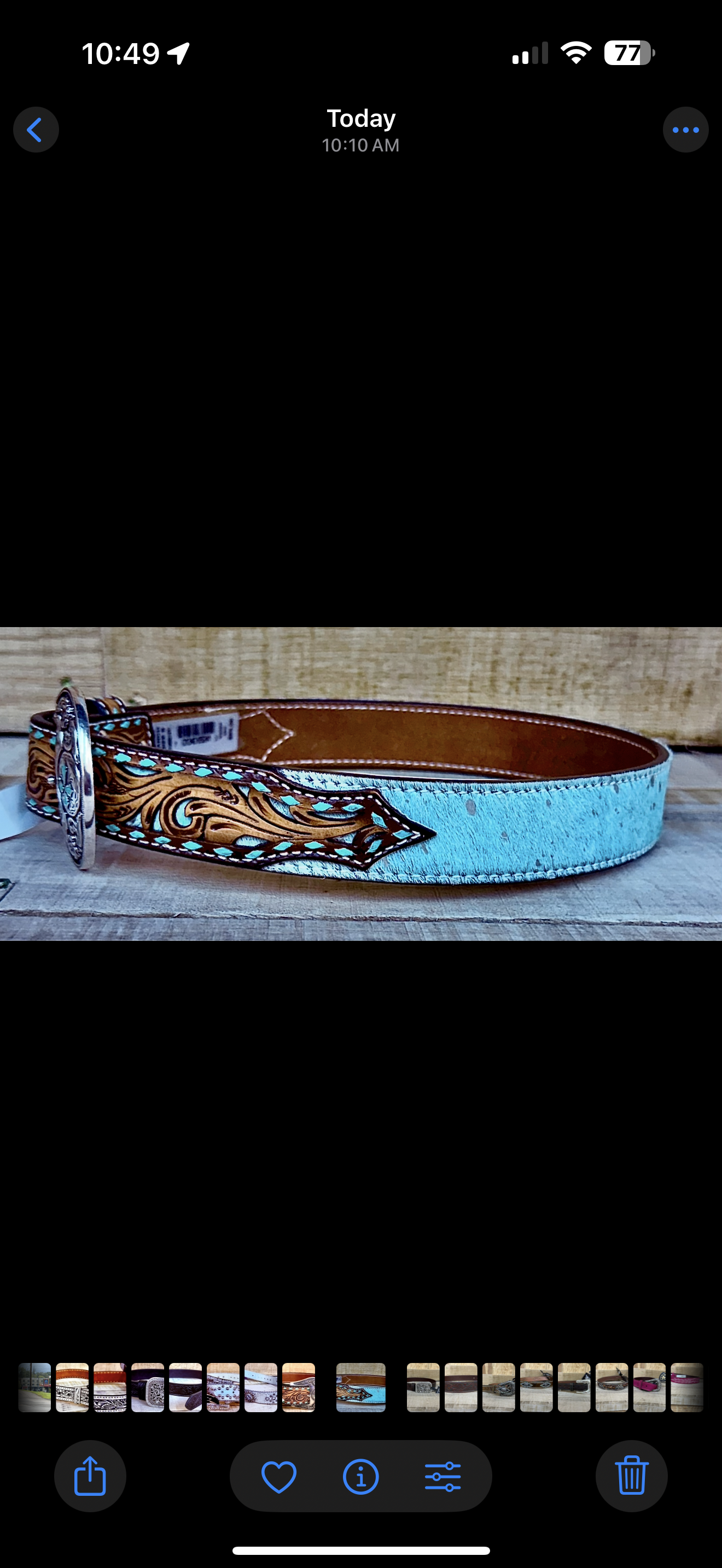 Angel Ranch Turquoise Hair Women's Belt