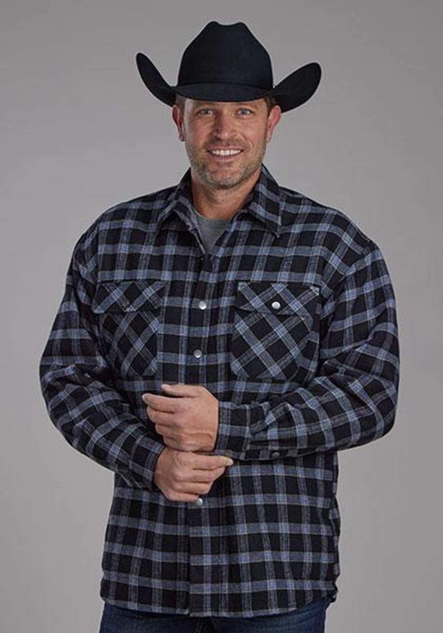 Roper Men's Flannels Western Inspired Soft Brushed Cotton Warm Yet Lightweight Comfort by Roper