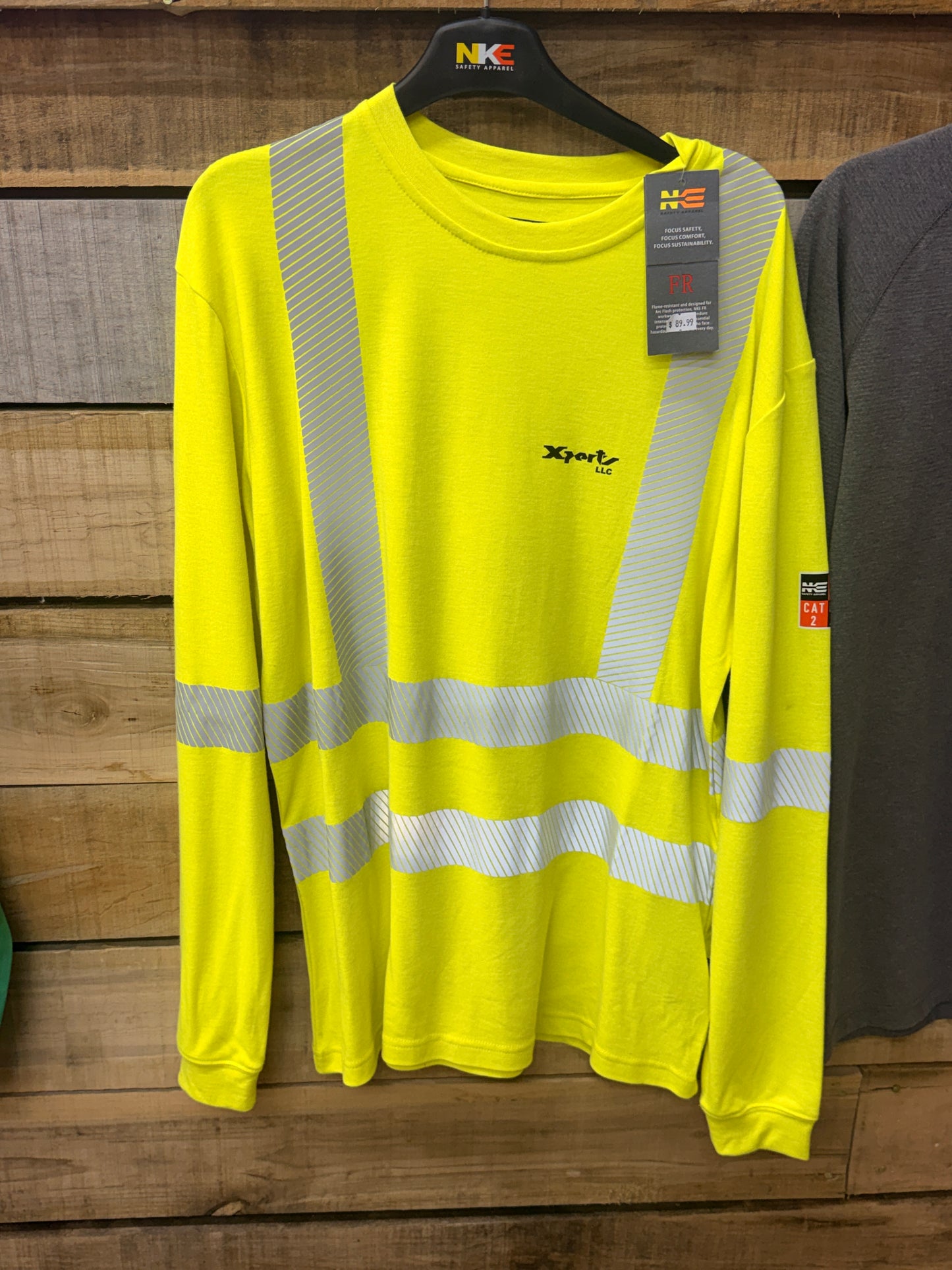 NKE CAT 2 High Visibility Fire Resistant Long Sleeve Shirt ANSI 107 Class 2 FR Workwear For Hazardous Environments by Wild West Outfitters
