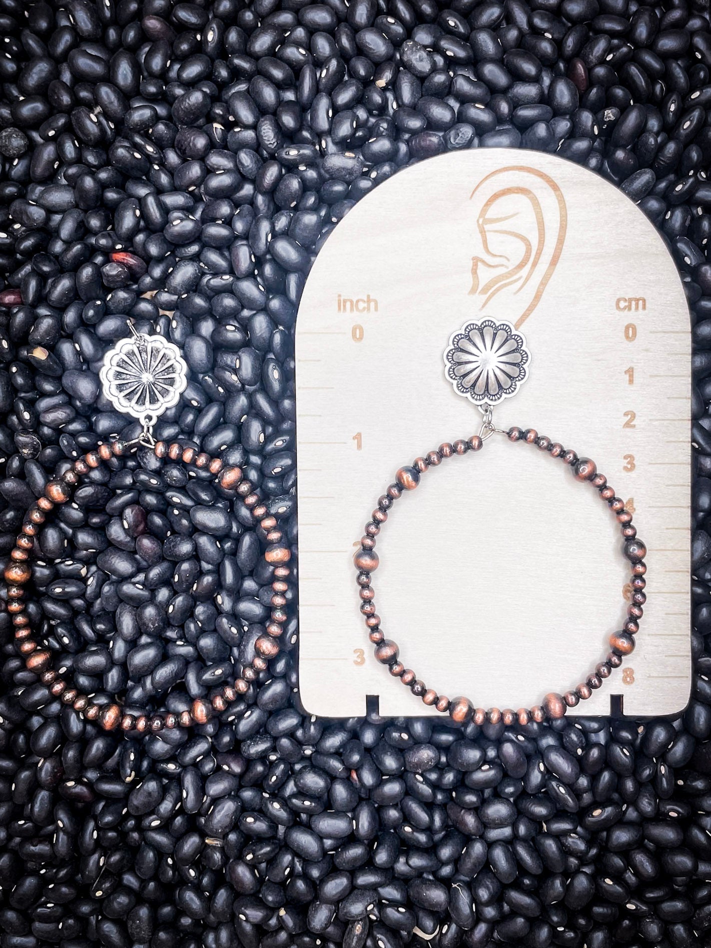 Dixie Stud Hoop Fashion Earrings - Copper