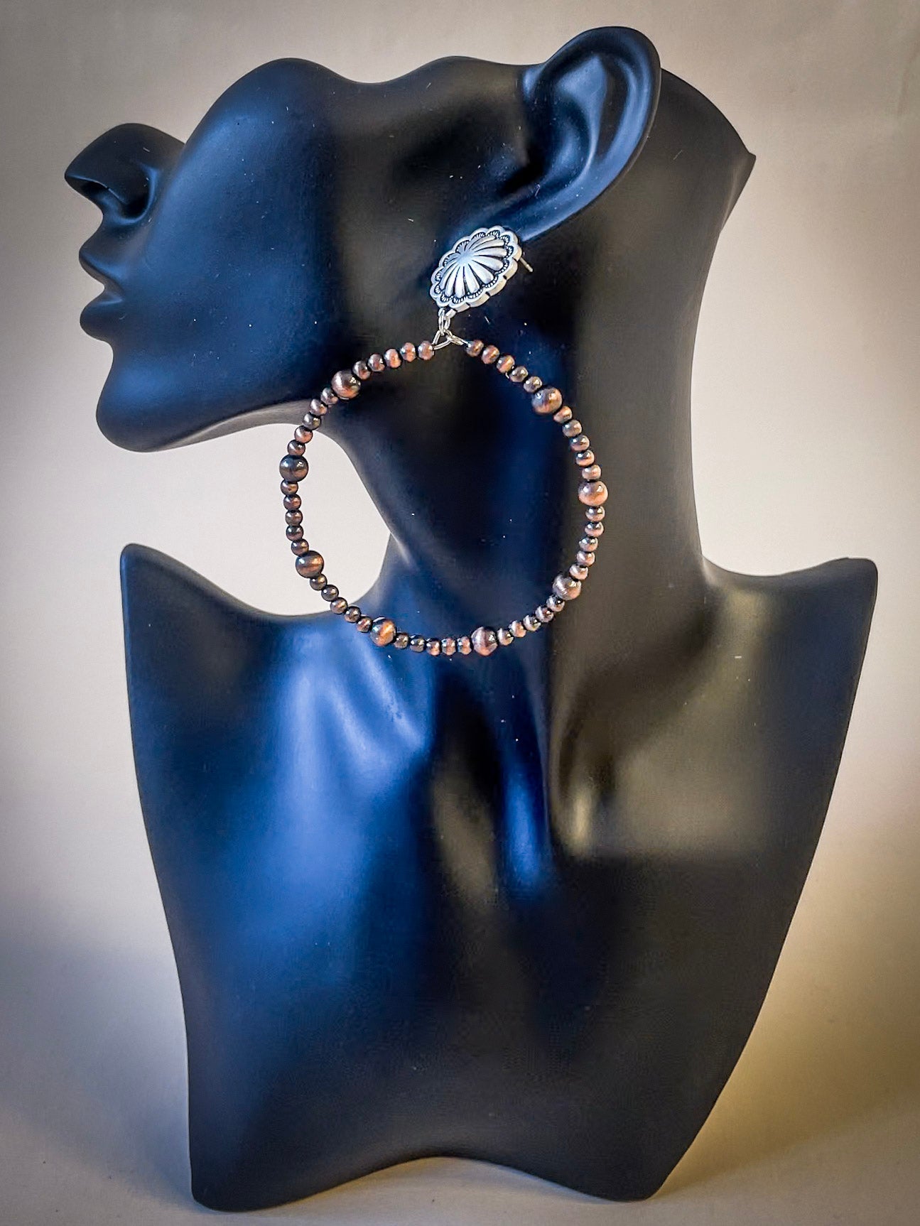 Dixie Stud Hoop Fashion Earrings - Copper
