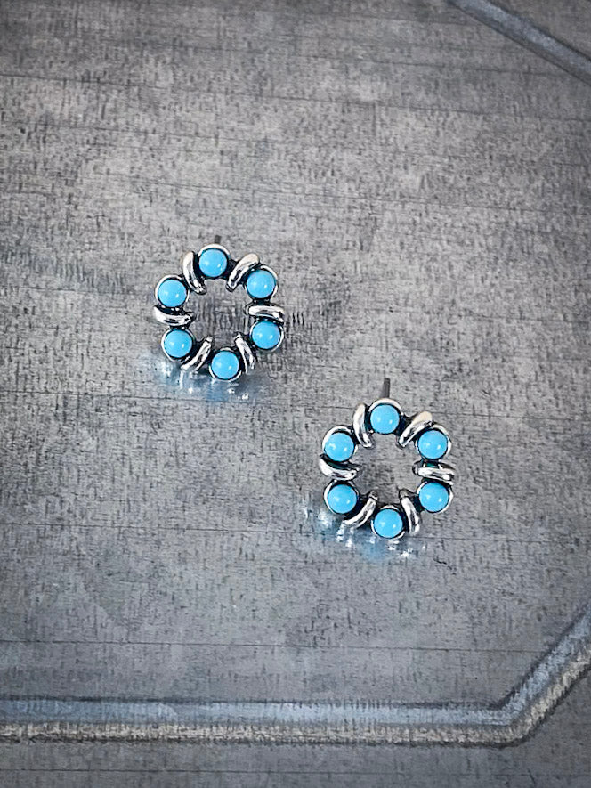 Boone Stud Fashion Earring - Turquoise