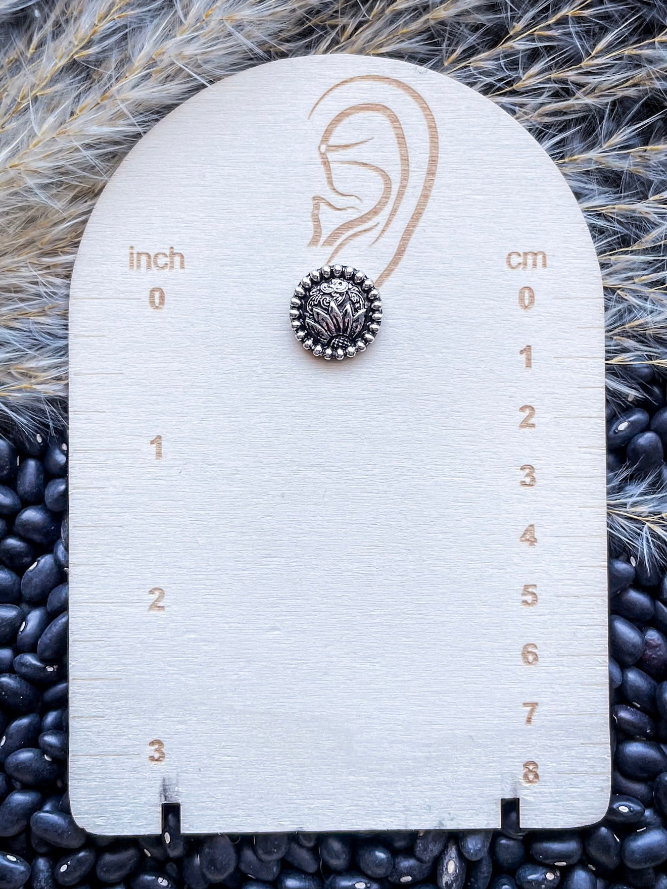 Eliza Flower Stud Fashion Earrings - Silver