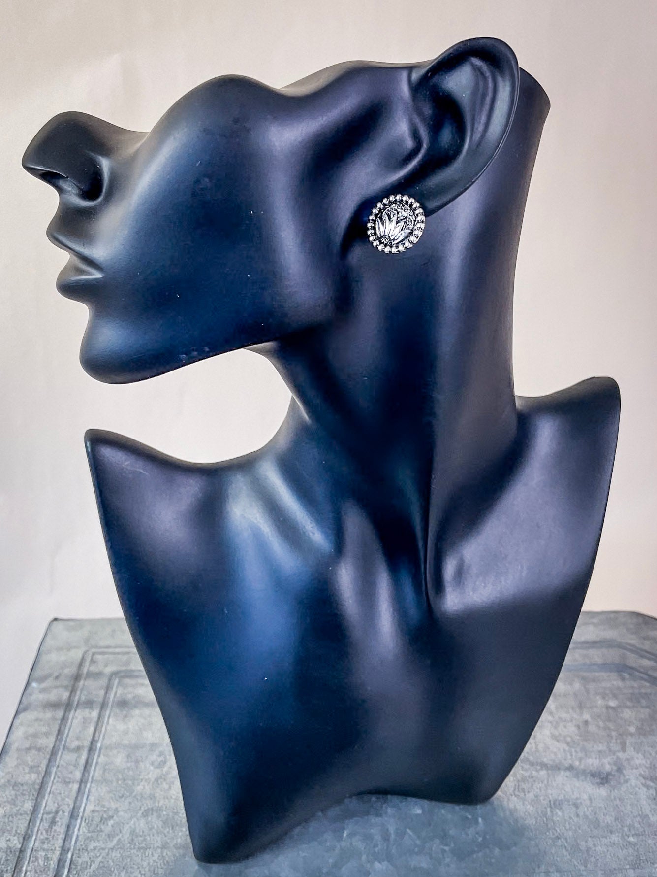 Eliza Flower Stud Fashion Earrings - Silver
