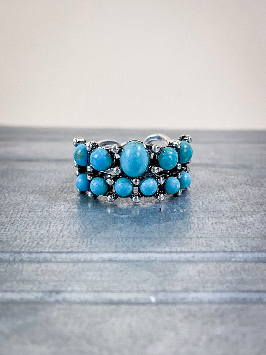Canyon Cuff Adjustable Stone Fashion Ring