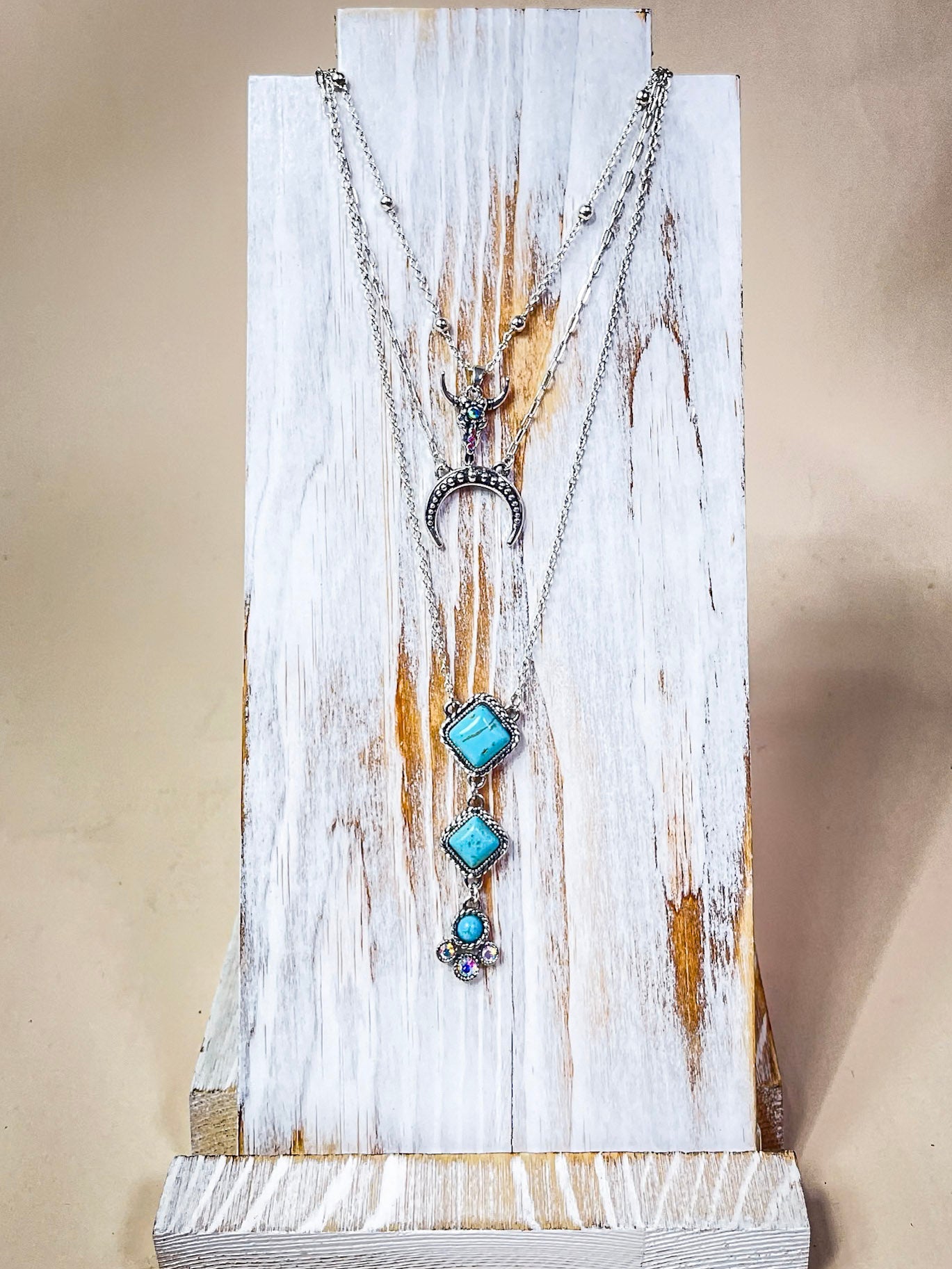Kaylee Layered Fashion Necklace - Silver