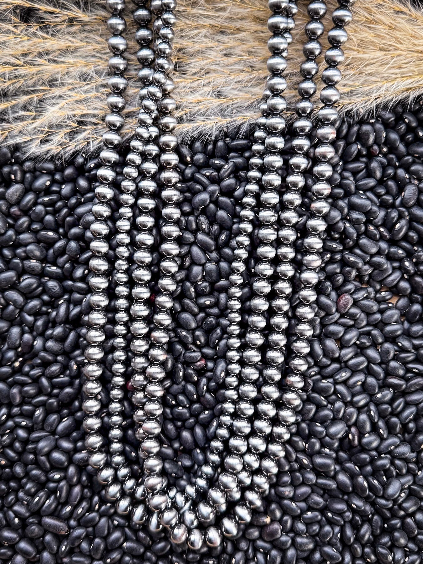 Polly Navajo Style Pearl Layer Fashion Necklace