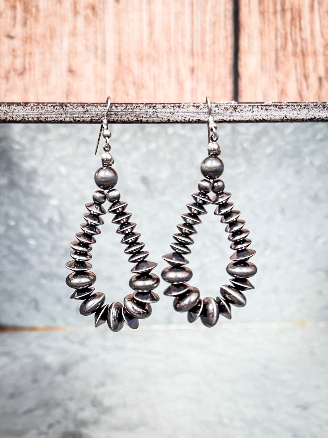 Opal Teardrop Dangle Fashion Earrings - Silver