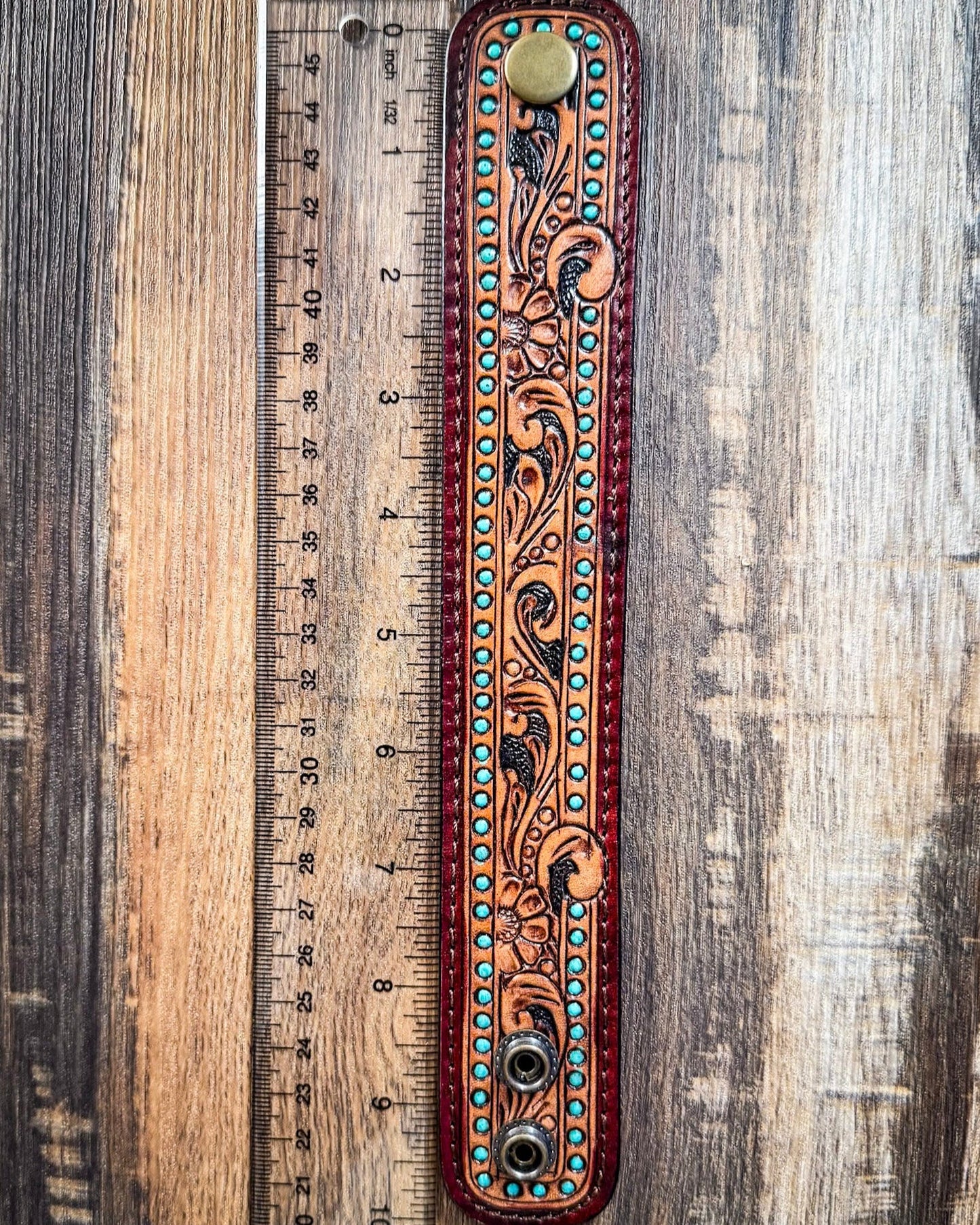 Bluebird Canyon Tooled Leather Bracelet