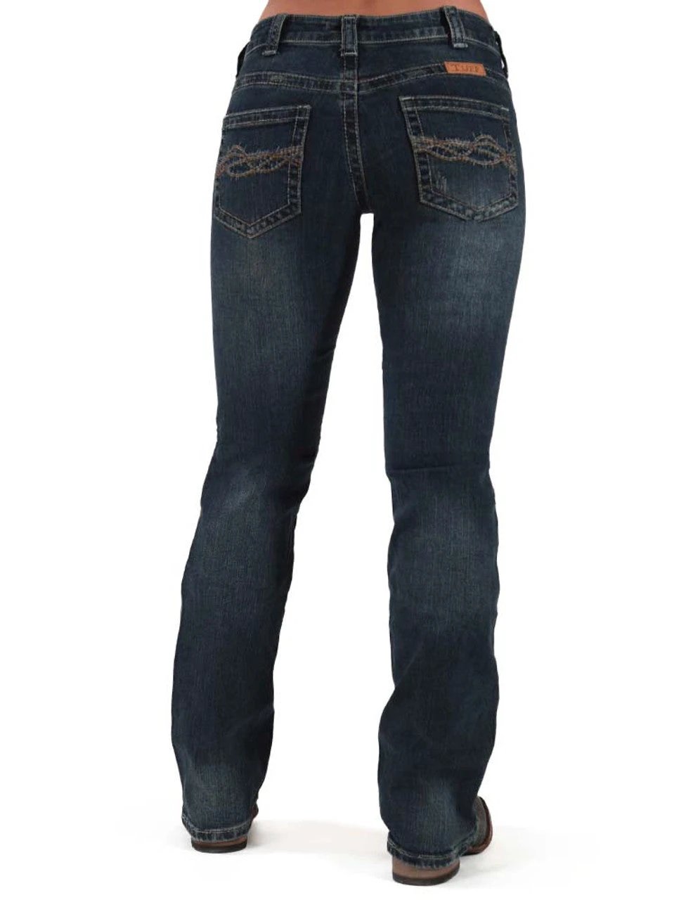 Cowgirl Tuff Dark Wash Dont Fence Me Womens Jeans Durable Rugged Barn Riding Everyday Wear by Cowgirl Tuff