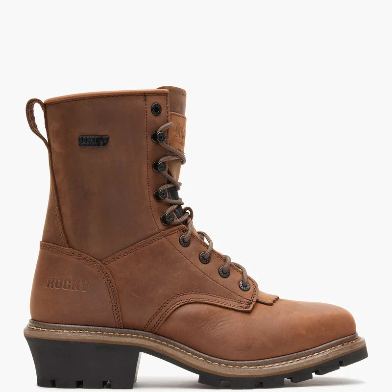 Rocky Square Toe Logger Composite Boots For Men With 9 Inch Shaft And All Day Comfort by Wild West Outfitters
