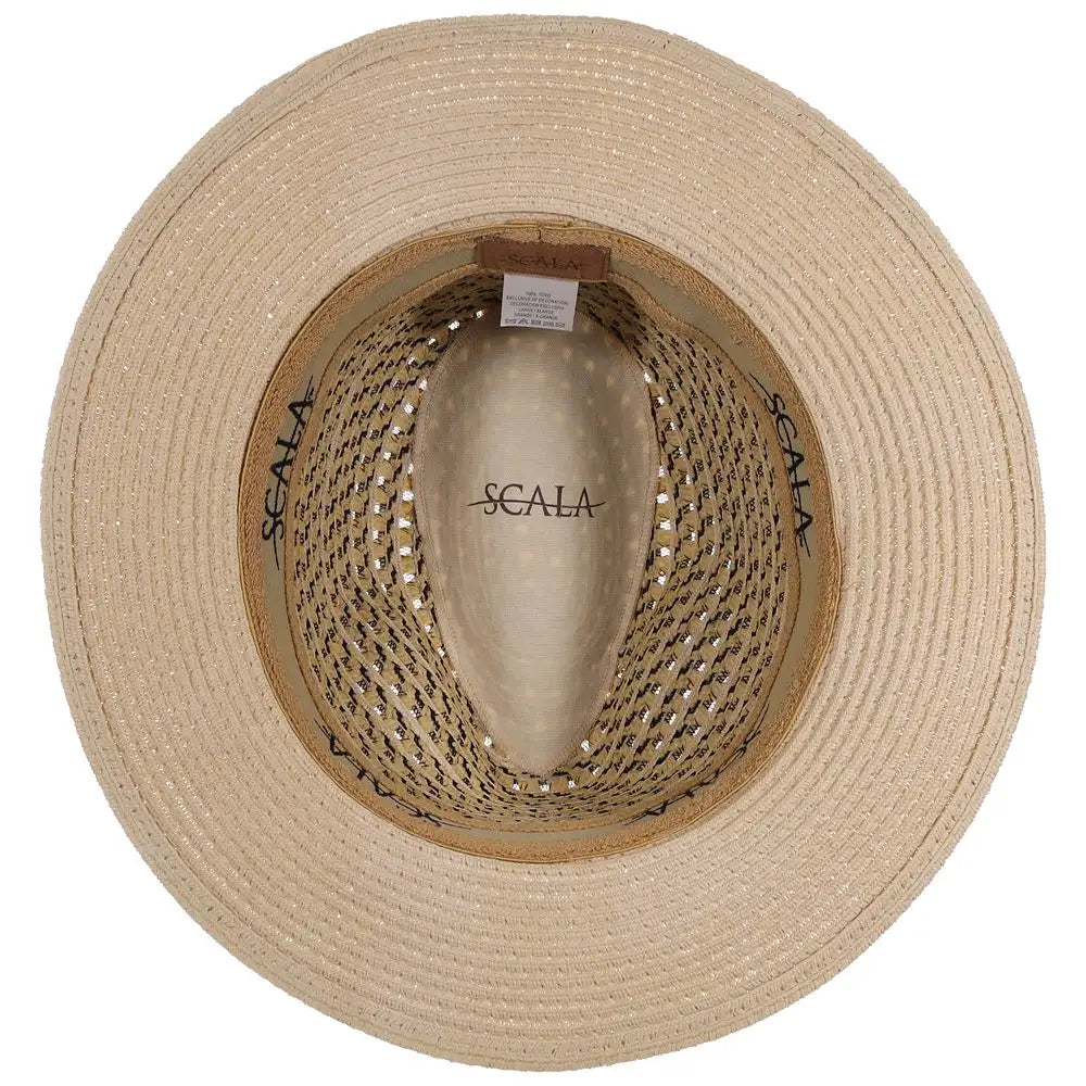 Scala Cabana Cove - Straw Fedora Hat