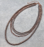 Harper Navajo Style Pearl Layered Fashion Necklace - Copper