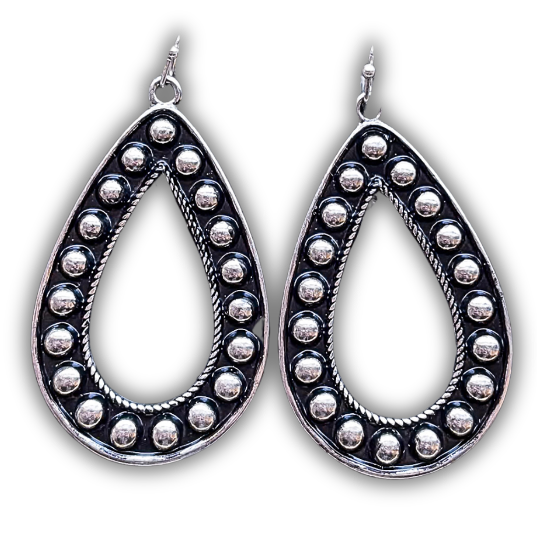 Amarillo Metal Bubble Fashion Earrings - Silver