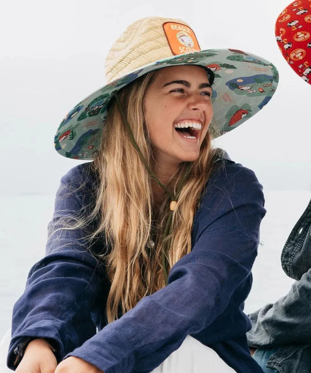 Peter Grimm Peanuts Beagle Scouts - Rye Straw Lifeguard Hat