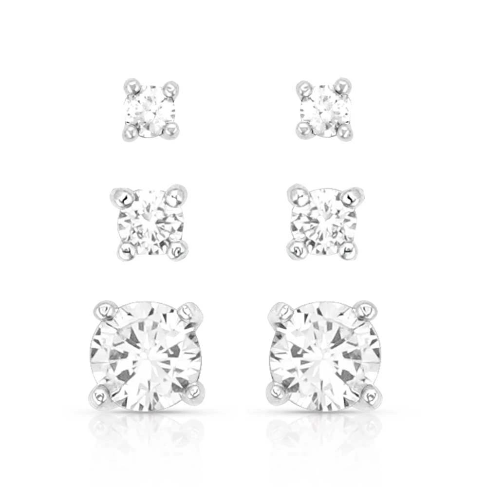 Montana Silversmiths Shine Bright Triple Earring Set Three Distinct Styles in One Elegant Package by Wild West Outfitters