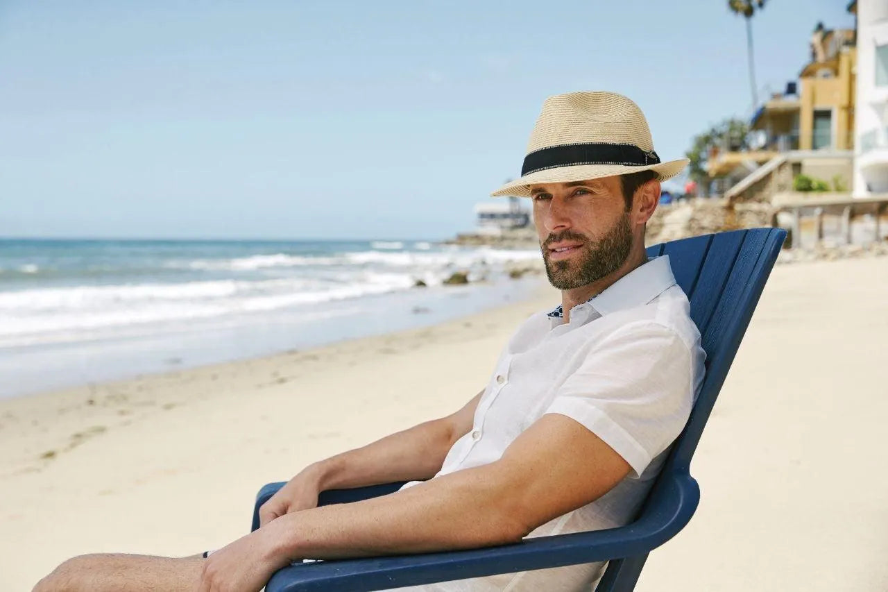 Scala Wyatt - Straw Fedora Hat