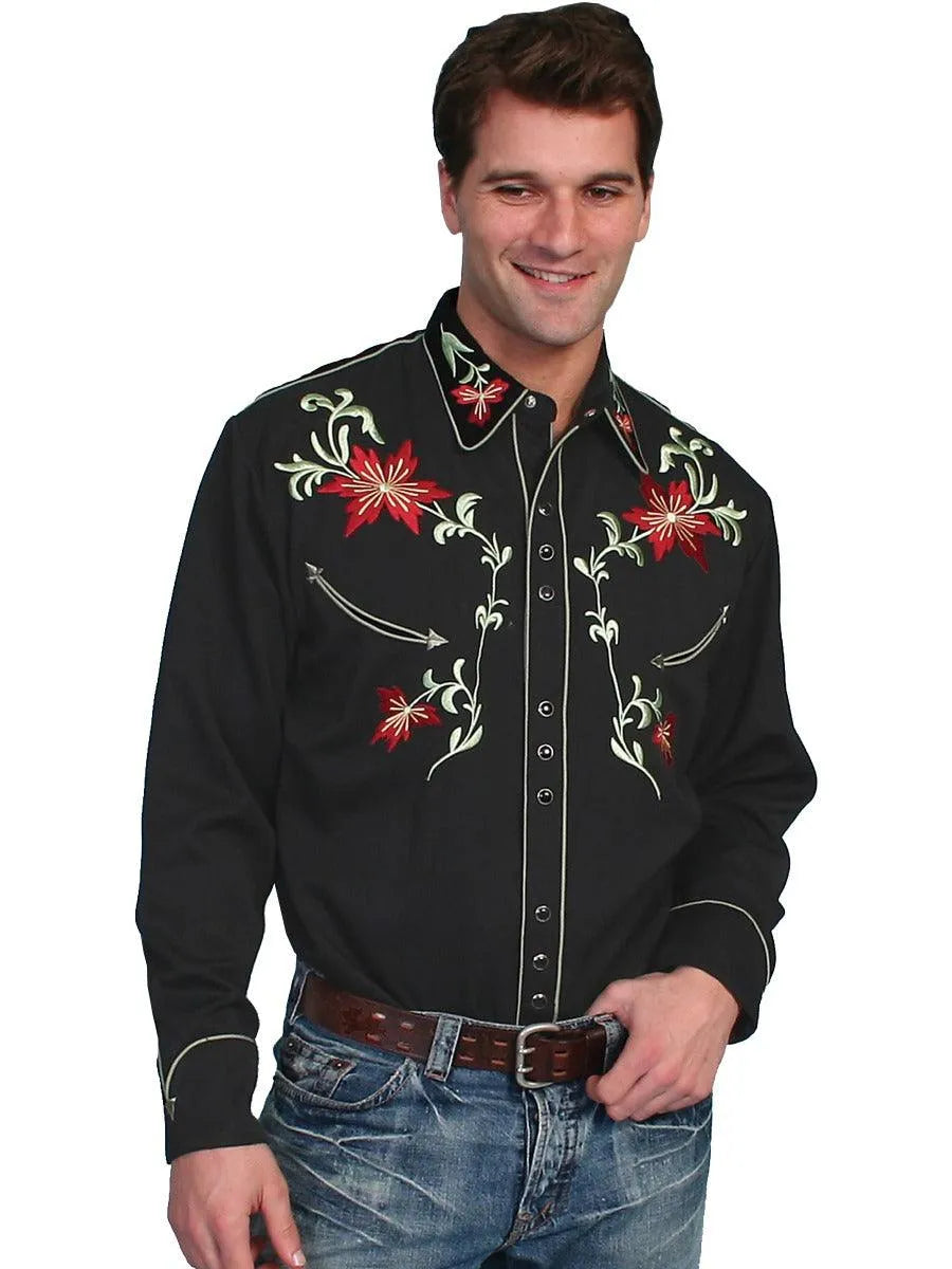 Scully Floral Vines - Men's Western Shirt