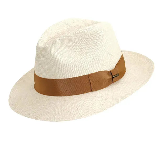 Scala Roswell - Grade 8 Panama Straw Fedora Hat
