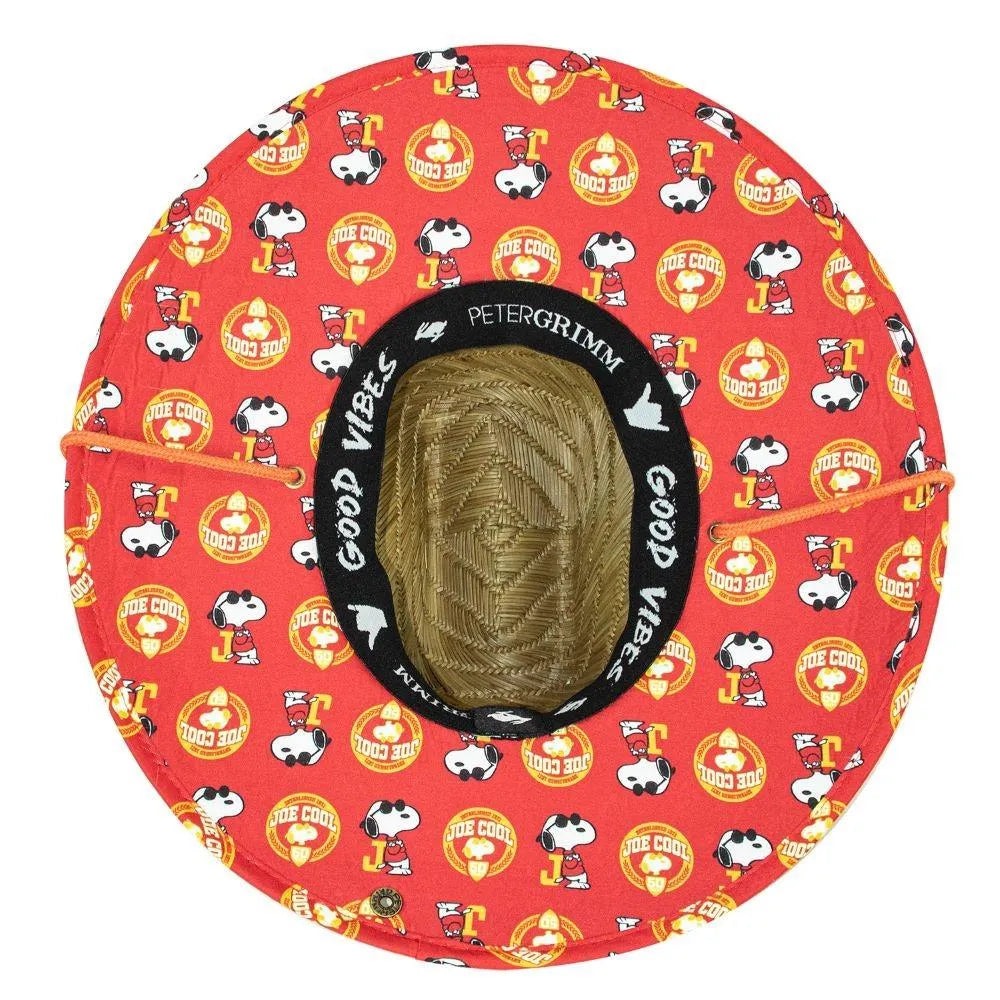 Peter Grimm Peanuts Joe Cool Snoopy - Rye Straw Lifeguard Hat