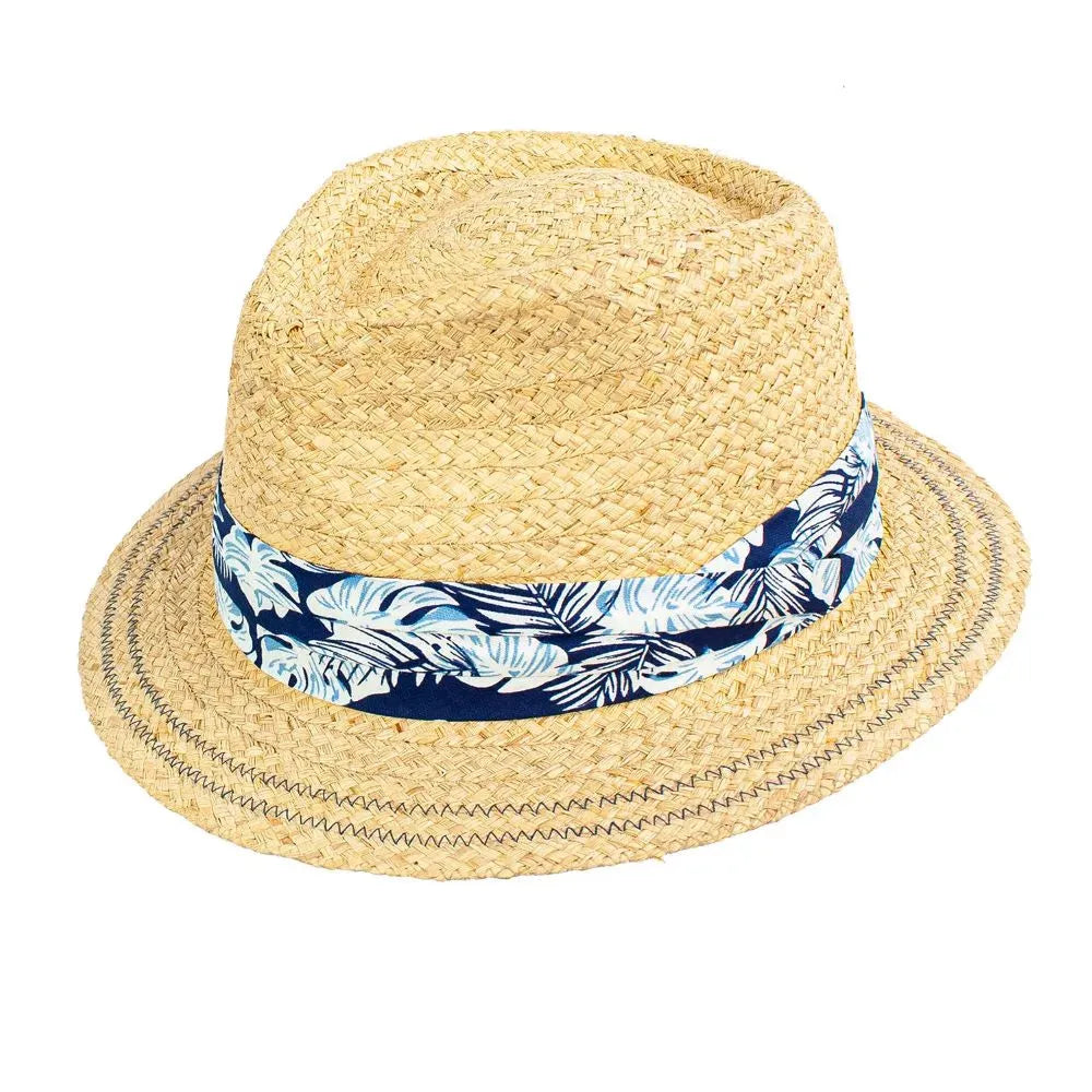 Peter Grimm Pill Box - Straw Fedora Hat