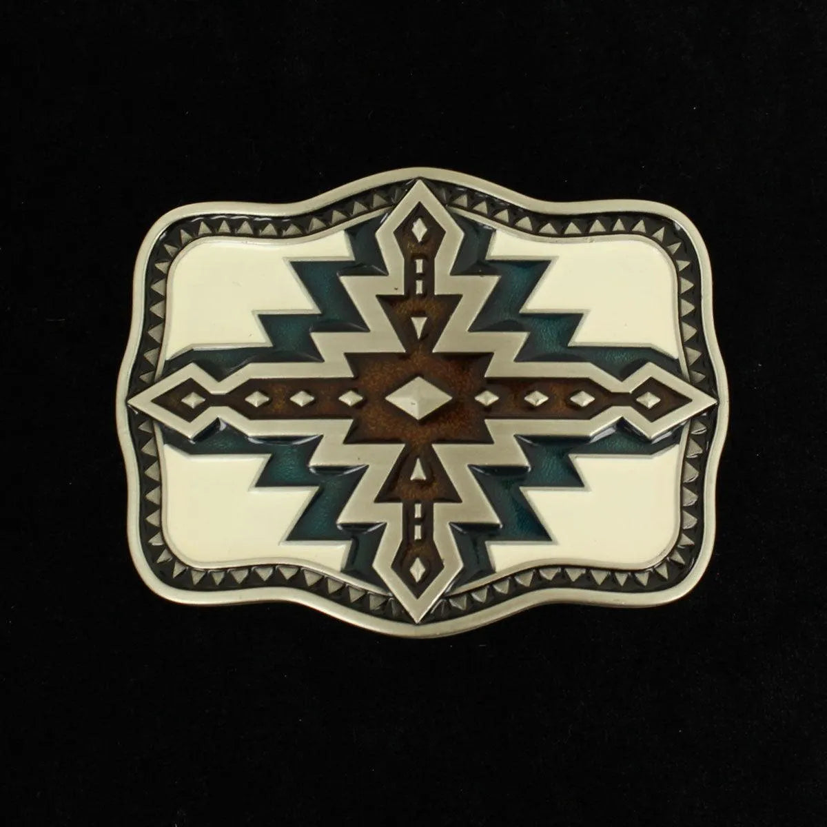 Nocona Multicolored Western Cross - Belt Buckle