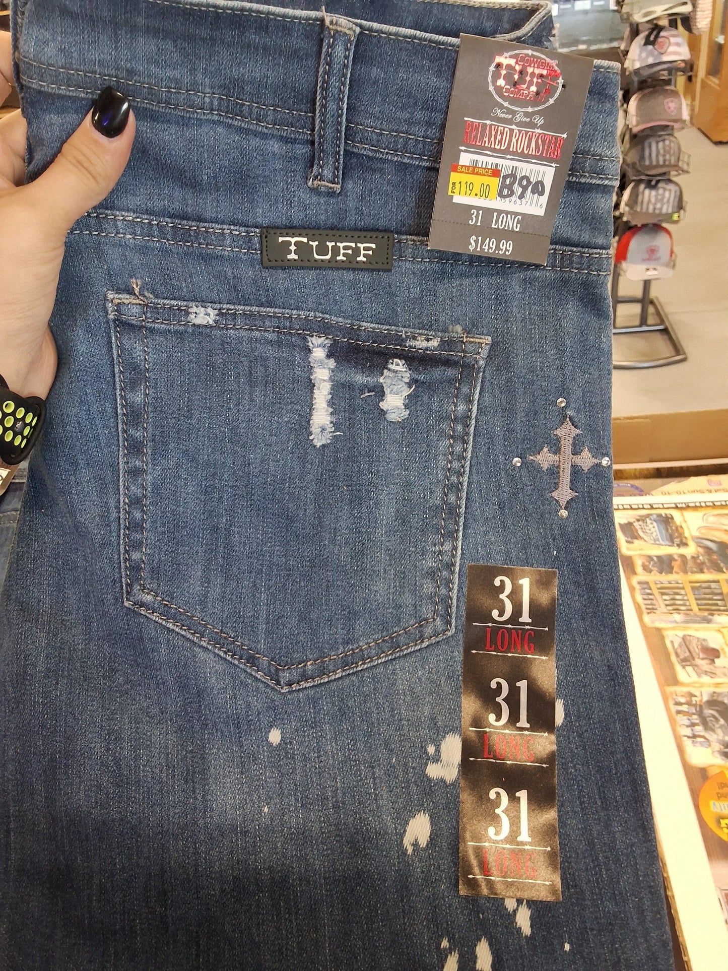 Cowgirl Tuff Womens Jeans Relaxed Rockstar Fit Durable Denim For Everyday Comfort All Day Wear by Cowgirl Tuff