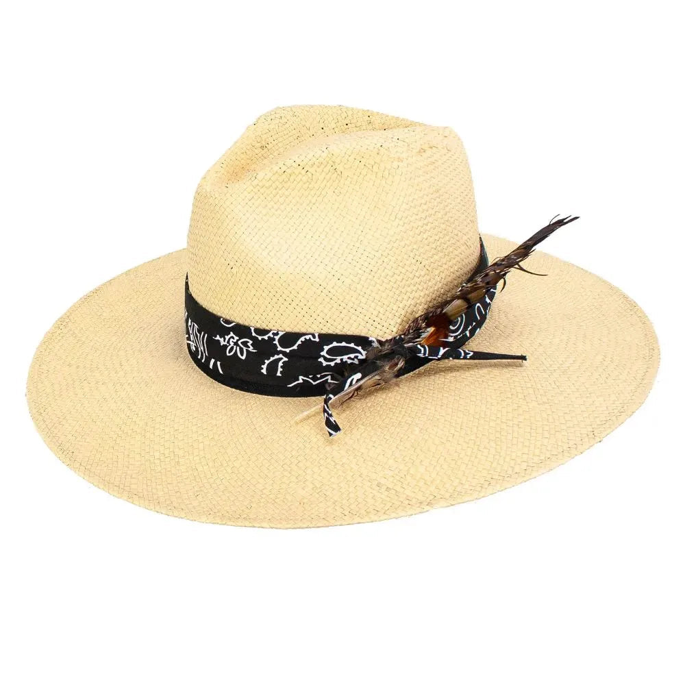 Peter Grimm Spencer - Wide Brim Straw Fedora Hat