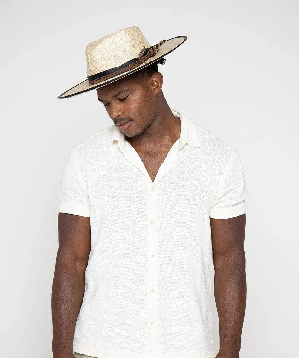 Peter Grimm Tarot - Wide Brim Mexican Palm Straw Fedora Hat