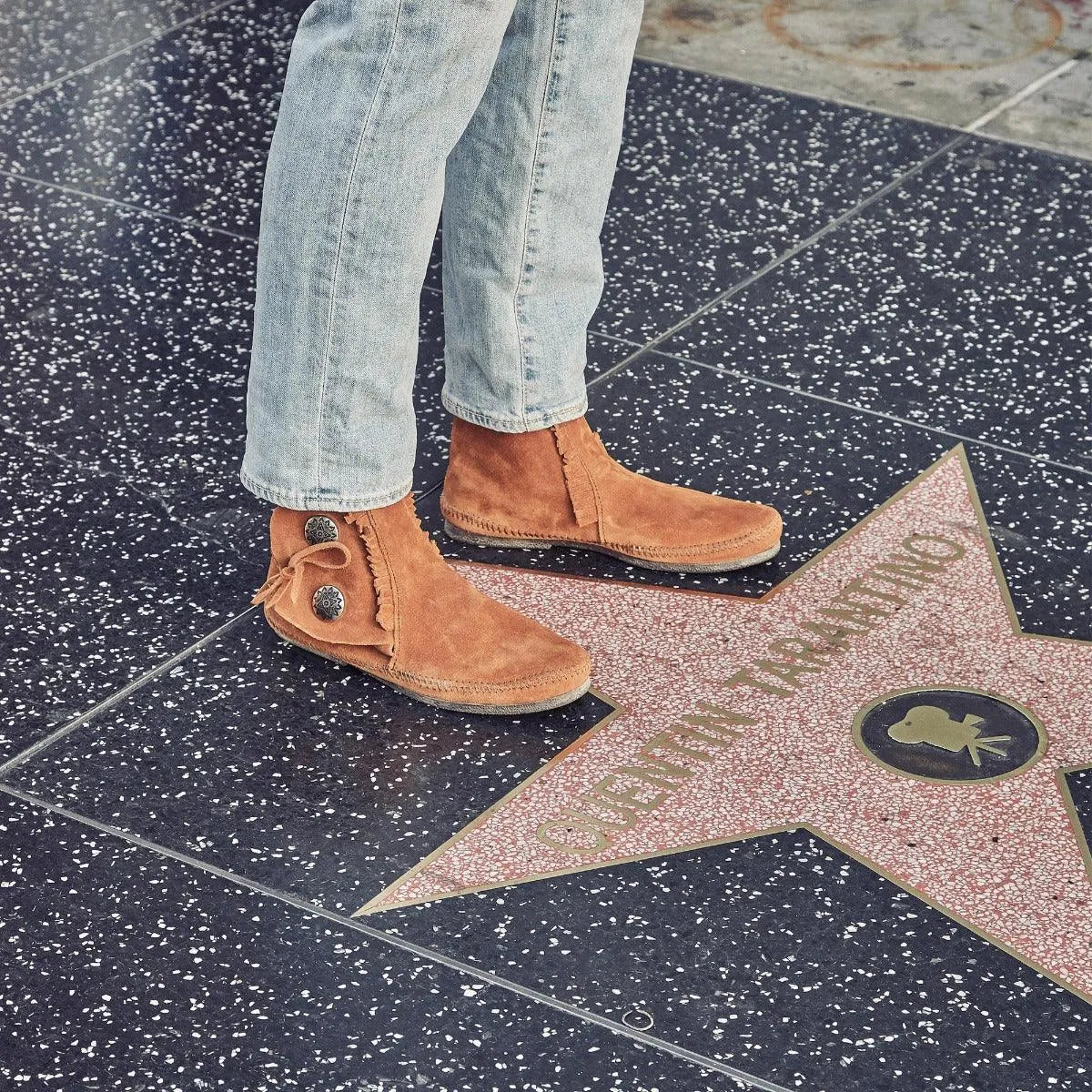 Minnetonka Two Button Hardsole Boot - Mens Boots