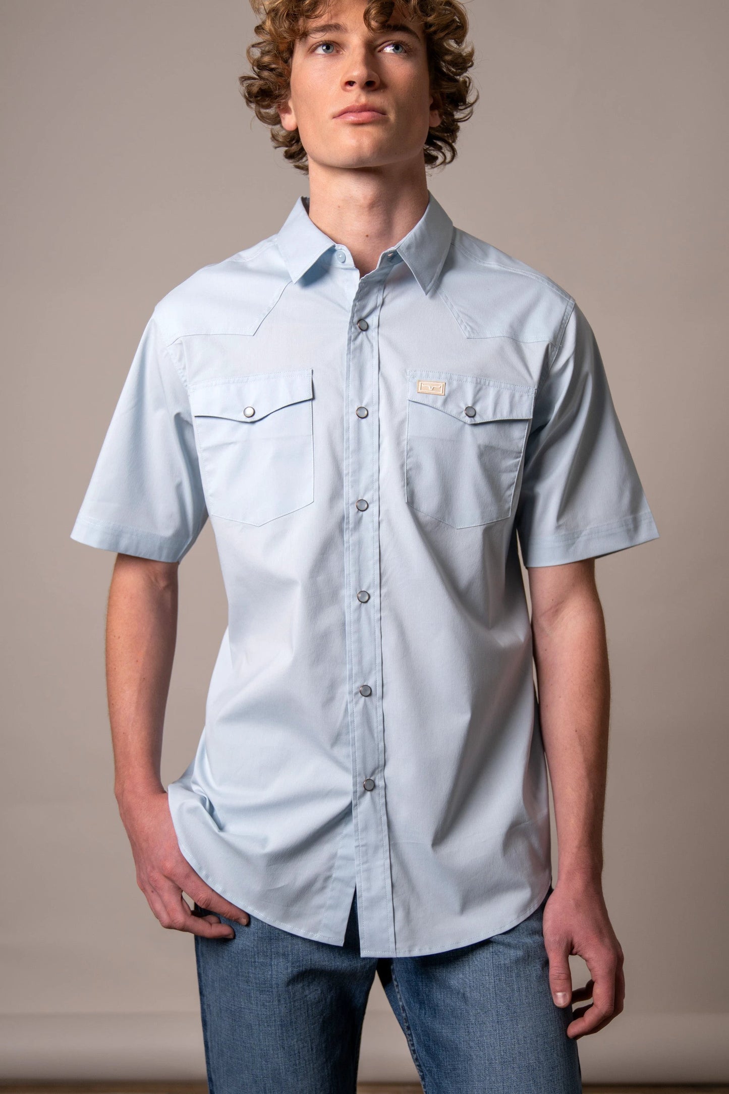 Kimes Ranch Rio Light Blue Button Up Shirt by Wild West Outfitters