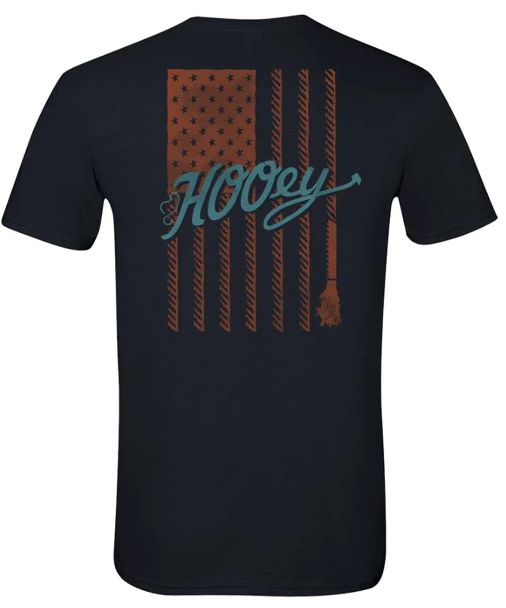 HOOey Rope Flag (Black) - Mens T-Shirt