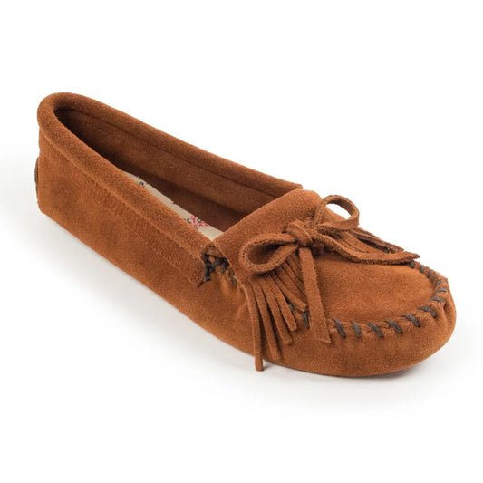Minnetonka Kilty Softsole Suede Moc - Womens Moccasin