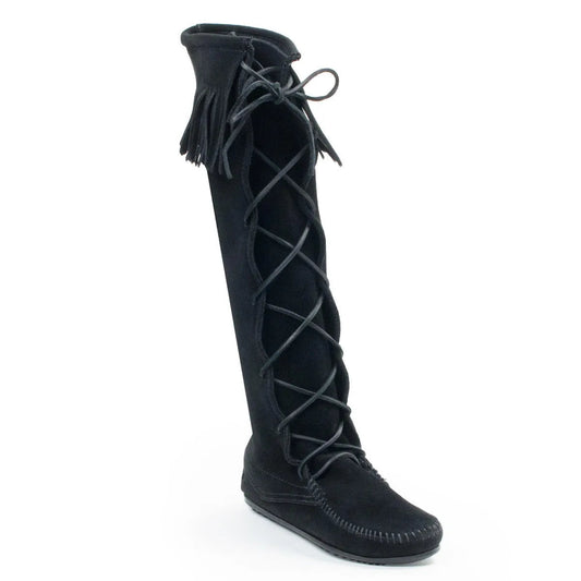 Minnetonka Front Lace Knee High Boot - Womens Boots