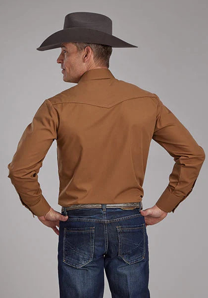Roper 2124 Solid (Rust) - Men's Western Shirt