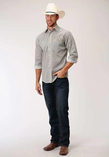Roper 00251 Dark Ground (Grey) - Men's Western Shirt
