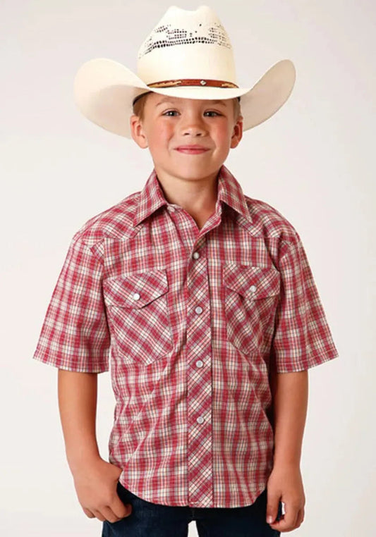 Roper Cherry Blast (Red) - Boy's Western Shirt