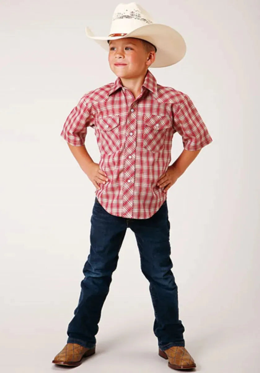 Roper Cherry Blast (Red) - Boy's Western Shirt